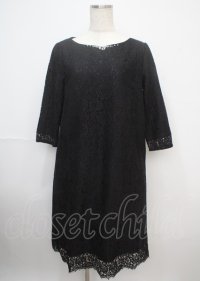 axes femme / ハートネックレースサックワンピース F 黒 Y-25-03-07-086-AX-OP-SZ-ZY