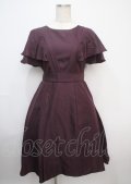 axes femme / 袖付バックプリーツドレス M パープル Y-25-03-07-088-AX-OP-SZ-ZS
