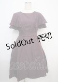 axes femme / 袖付バックプリーツドレス M パープル Y-25-03-07-088-AX-OP-SZ-ZI