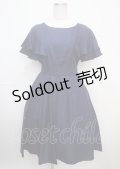 axes femme / 袖付バックプリーツドレス M 紺 Y-25-03-07-089-AX-OP-SZ-ZY