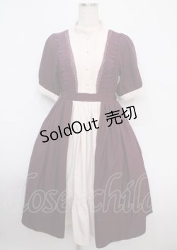 画像1: axes femme kawaii / エレガントドールワンピース  ワイン Y-25-03-07-092-AX-OP-SZ-OS