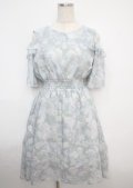axes femme / 肩あきボタニカルフラワーワンピース M ライトグリーン Y-25-03-07-097-AX-OP-SZ-ZS