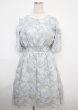 axes femme / 肩あきボタニカルフラワーワンピース M ライトグリーン Y-25-03-07-097-AX-OP-SZ-ZS