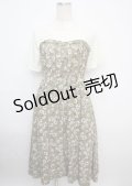 axes femme / 花柄ドッキングワンピース M グリーン Y-25-03-07-098-AX-OP-SZ-ZS
