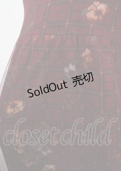 画像3: axes femme / チュール重ね花柄ワンピース M ワイン Y-25-03-07-100-AX-OP-SZ-ZI
