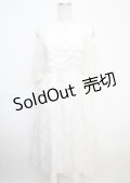 axes femme POETIQUE /チャイナボタン肩あきワンピース  白 Y-25-03-07-101-AX-OP-AS-OS