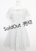 F&A / ハンカチカットワーク衿ワンピース F サックス Y-25-03-07-107-LO-OP-SZ-ZY