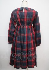 画像2: 【SALE】FLC / 皆方由衣コラボ MINA*タータンチェックワンピース  赤 Y-25-03-07-109-LO-OP-SZ-ZT309 (2)