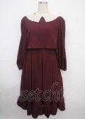 m petit by misako / サンリオキャラクターズコラボ マイメロディワッペン付きワンピース  ワイン Y-25-03-07-110-LO-OP-SZ-ZT309