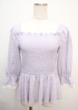 画像1: axes femme / シアーシャーリングブラウス F ラベンダー Y-25-03-07-014-AX-TO-SZ-ZI