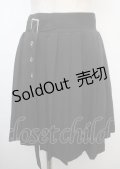 Amilige / ベルト付きスカート  黒 Y-25-03-07-135-PU-SK-SZ-ZY