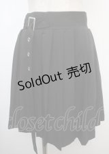 Amilige / ベルト付きスカート  黒 Y-25-03-07-135-PU-SK-SZ-ZY