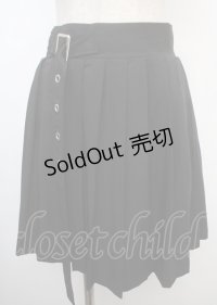 Amilige / ベルト付きスカート  黒 Y-25-03-07-135-PU-SK-SZ-ZY