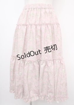 画像1: m petit by misako / NINA'Sギャザースカート M ピンク Y-25-03-07-145-LO-SK-SZ-ZY