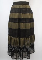 画像1: 【SALE】axes femme / レースティアードスカート F カーキ Y-25-03-07-146-AX-SK-SZ-ZT340 (1)