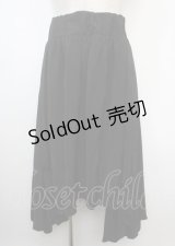 LISTEN FLAVOR / デザインスカート  黒 Y-25-03-07-147-PU-SK-SZ-ZY