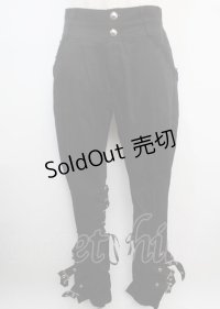 ALICE and the PIRATES / ベルトデザインレースアップパンツ MEN'S 黒 Y-25-03-07-150-PA-PA-SZ-ZY