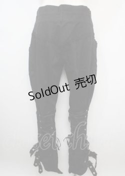 画像2: ALICE and the PIRATES / ベルトデザインレースアップパンツ MEN'S 黒 Y-25-03-07-150-PA-PA-SZ-ZY