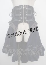 Ozz oneste / 薔薇刺繍オーバーコルセット  青 Y-25-03-07-158-OO-SK-SZ-ZY