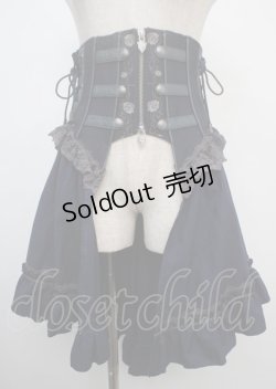 画像1: Ozz oneste / 薔薇刺繍オーバーコルセット  青 Y-25-03-07-158-OO-SK-SZ-ZY
