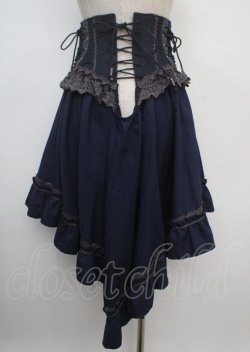 画像2: Ozz oneste / 薔薇刺繍オーバーコルセット  青 Y-25-03-07-158-OO-SK-SZ-ZY