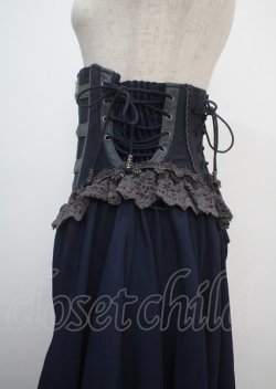 画像3: Ozz oneste / 薔薇刺繍オーバーコルセット  青 Y-25-03-07-158-OO-SK-SZ-ZY