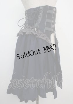 画像4: Ozz oneste / 薔薇刺繍オーバーコルセット  青 Y-25-03-07-158-OO-SK-SZ-ZY
