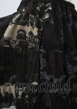 画像3: FRILL / アンティークテディベア柄スカート  黒×ベージュ Y-25-03-07-159-HN-SK-SZ-ZY