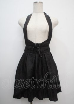 画像1: MR corset / ジャガードホルタースカート  黒 Y-25-03-07-160-PU-SK-SZ-ZY