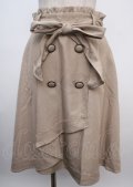 axes femme / トレンチデザインミドルスカート  ベージュ Y-25-03-07-172-AX-SK-SZ-ZY