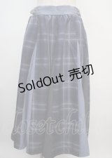 axes femme / サイドバックル柄切替スカート F 紺 Y-25-03-07-175-AX-SK-SZ-ZY