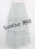 axes femme / フリルチュールティアードスカート  ミント Y-25-03-07-184-AX-SK-SZ-ZY
