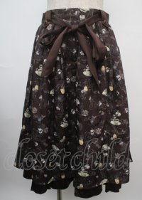 axes femme / メルティショコラ柄スカート F 茶 Y-25-03-07-193-AX-SK-SZ-ZI