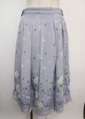axes femme / 紫陽花パネル柄スカート M ラベンダー Y-25-03-07-198-AX-SK-SZ-ZS