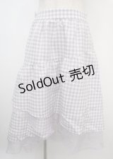axes femme POETIQUE / ギンガムチェックイレヘムSK M ラベンダー Y-25-03-07-200-AX-SK-SZ-ZY