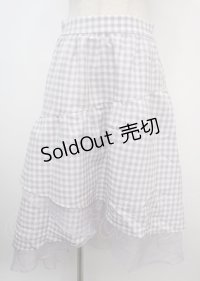 axes femme POETIQUE / ギンガムチェックイレヘムSK M ラベンダー Y-25-03-07-200-AX-SK-SZ-ZY