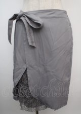 axes femme / ラッププリーツスカート M グレー Y-25-03-07-202-AX-SK-SZ-ZY