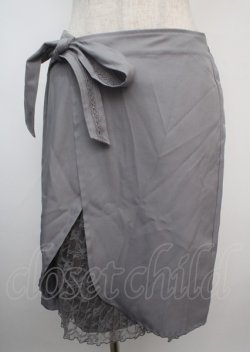 画像1: axes femme / ラッププリーツスカート M グレー Y-25-03-07-202-AX-SK-SZ-ZY