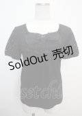 axes femme / レースドッキング半袖プルオーバー M 黒 Y-25-03-07-032-AX-TO-SZ-ZY