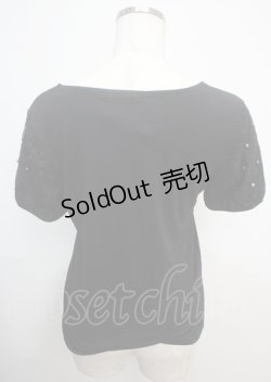 画像2: axes femme / レースドッキング半袖プルオーバー M 黒 Y-25-03-07-032-AX-TO-SZ-ZY