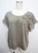 画像1: axes femme / フラワーレーススクエアTシャツ M カーキ Y-25-03-07-038-AX-TO-SZ-ZY (1)