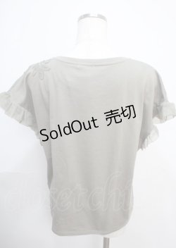 画像2: axes femme / フラワーレーススクエアTシャツ M カーキ Y-25-03-07-038-AX-TO-SZ-ZY