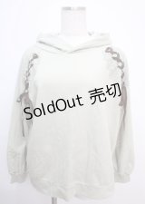 axes femme / ヨーク編み上げパーカープルオーバー M グリーン Y-25-03-07-039-AX-TO-SZ-ZY
