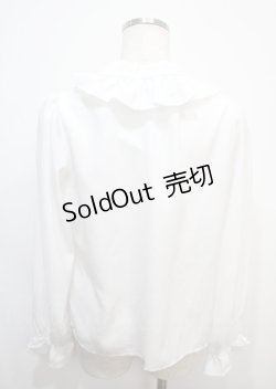 画像2: axes femme kawaii / リボンタイ付きフリルブラウス M 白 Y-25-03-07-005-AX-BL-SZ-ZY