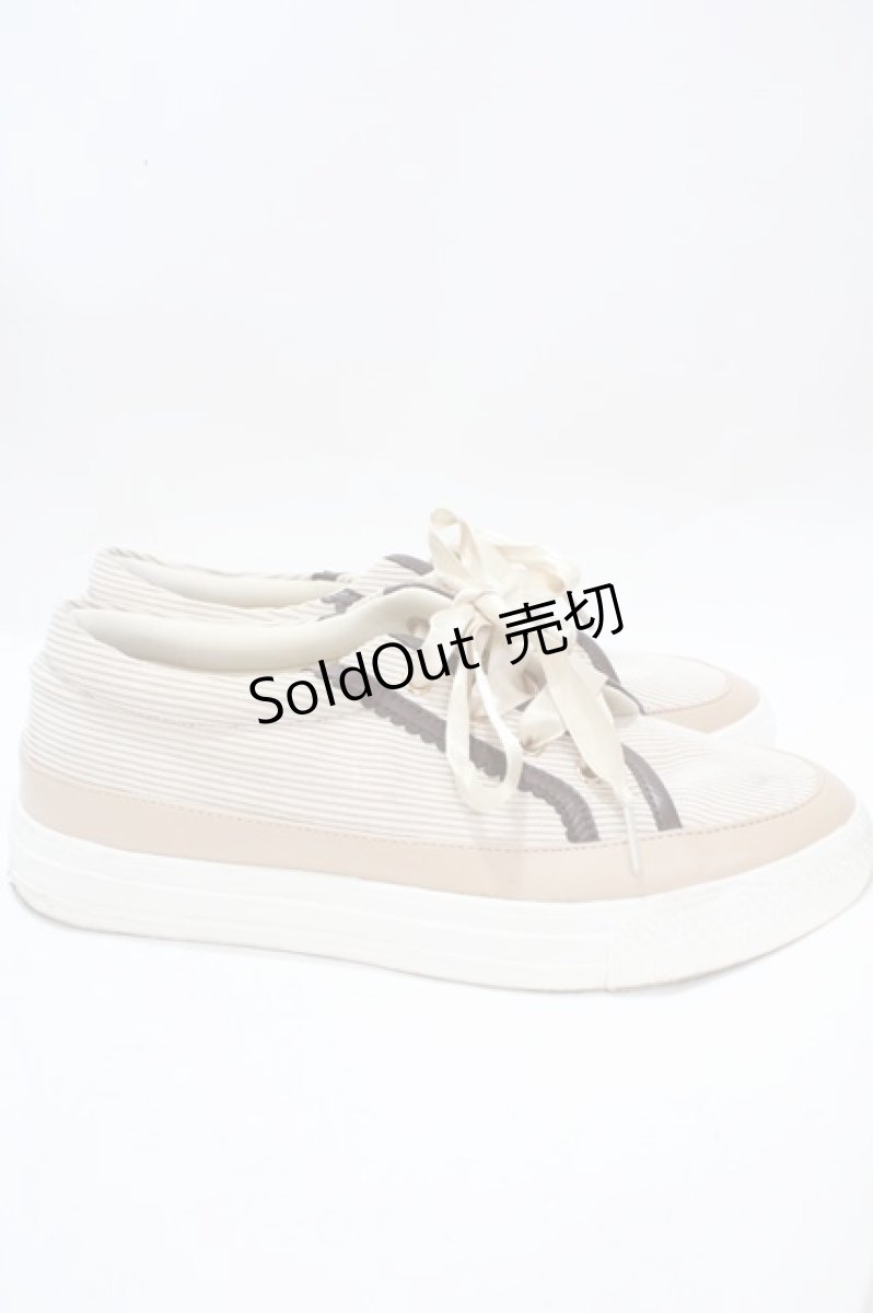 画像4: 【SALE】axes femme / コーデュロイスニーカー L ベージュ Y-25-03-10-049-AX-SH-SZ-ZTK022 (4)