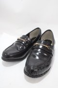 axes femme / パールヒールローファー L 黒 Y-25-03-10-051-AX-SH-SZ-ZY