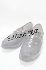 axes femme / パールヒールローファー L 黒 Y-25-03-10-051-AX-SH-SZ-ZY