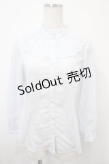 Emily Temple cute / ヨークギャザーブラウス  サックス Y-25-03-10-054-ET-BL-SZ-ZY