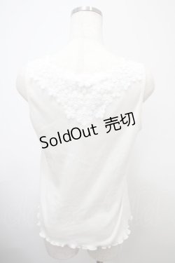 画像2: axes femme / 吸水速乾モチーフレースタンク F 白 Y-25-03-10-059-AX-TO-SZ-ZY