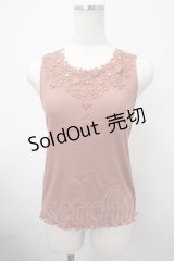 axes femme / 吸水速乾モチーフレースタンク F オレンジ Y-25-03-10-062-AX-TO-SZ-ZI